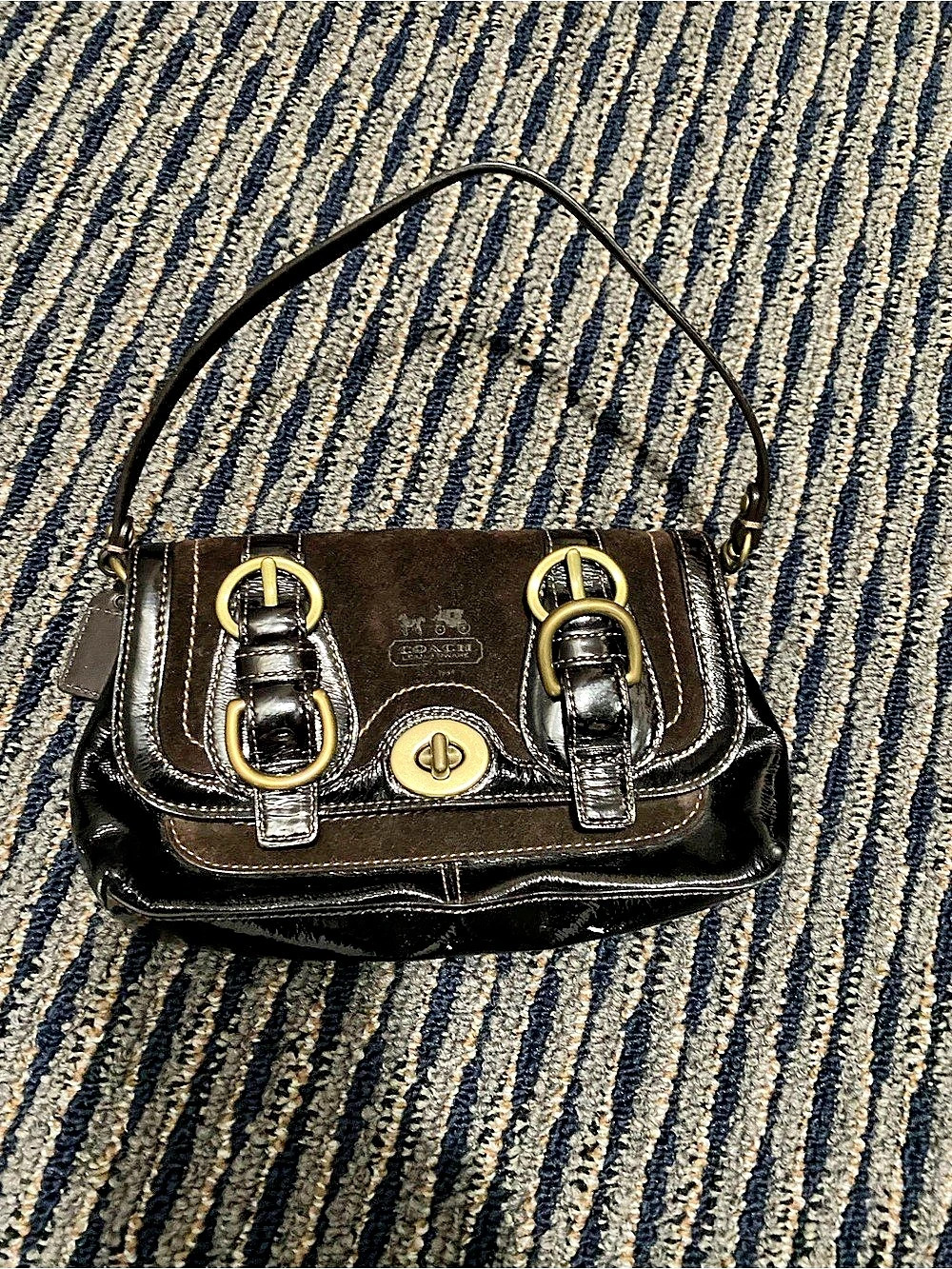 Coach Legacy Garcia Hobo Shoulder Bag Black & Brown